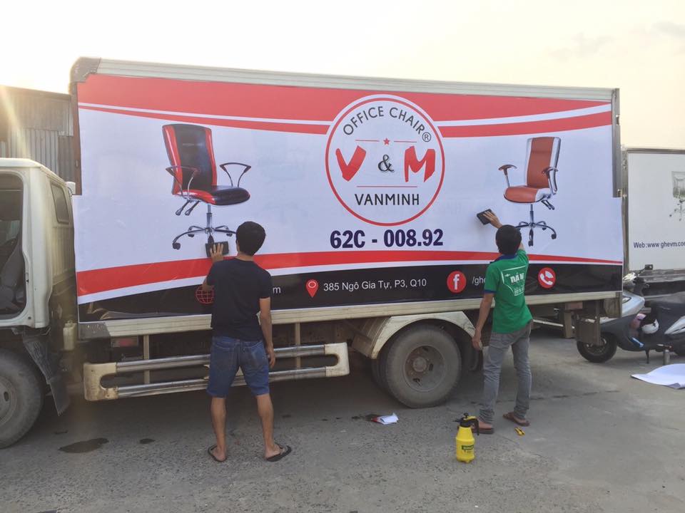 in decal dán xe tải 